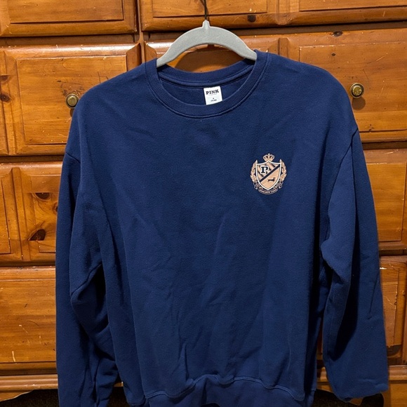 PINK Victoria's Secret Navy Blue Crewneck Sweater - Picture 1 of 3